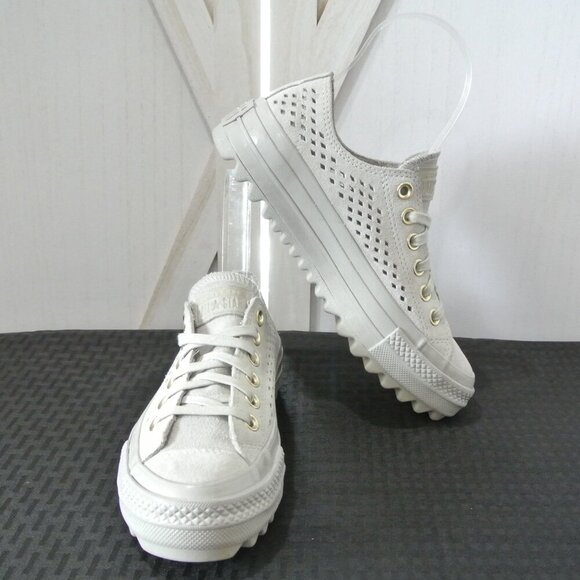 Converse Chuck Taylor® All Star® Lift Ripple Perforated Ox Sneakers - Picture 4 of 14